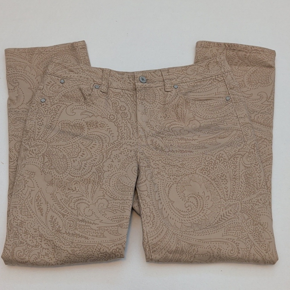 Talbots Curvy Slim Crop Paisley Pants